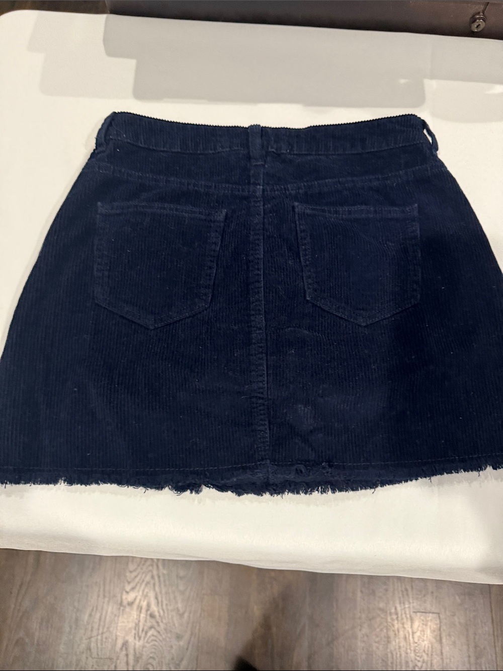 Indigo Rein Navy Corduroy Button-Front Mini Skirt - Picture 3 of 4